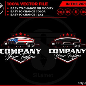flat bed trailer logo, flat bed trailer rental logo, trailer rental logo , towing trailer logo, America trailer, trailer rental logo
