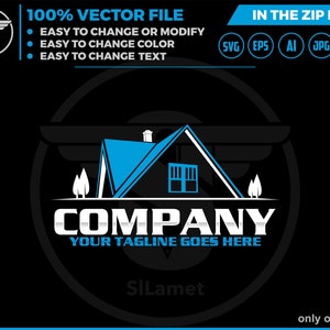 Real Estate Logo Design Template: Minimalist House Logo (Digital Download)