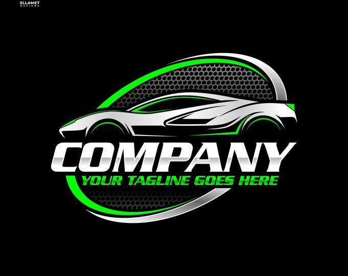 Sports Car Logo Template: Automotive SVG, Vector File