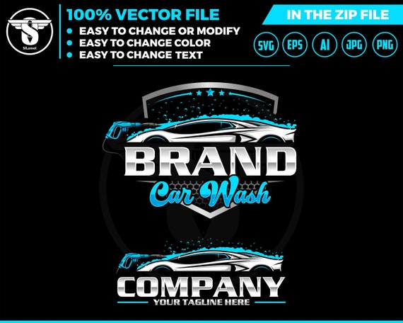 auto detailing - car logo template - Car Detailing Services logo - car wash logo template - car clean logo - auto detailing logo SVG - auto