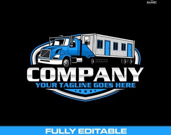 Container House Transport Logo: Modular Home Moving Vector Designs (SVG, EPS, PNG)
