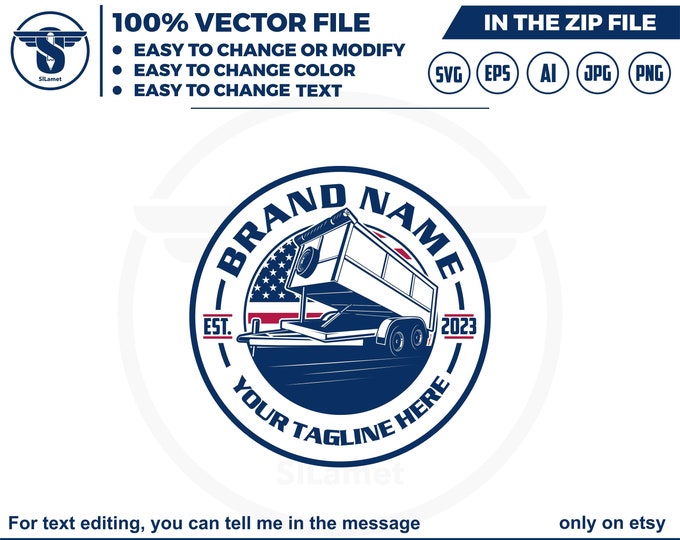america dump trailer logo, trailer towing logo, truck pickup logo svg, towing Company Logo, pickup truck outline, pickup truck dump