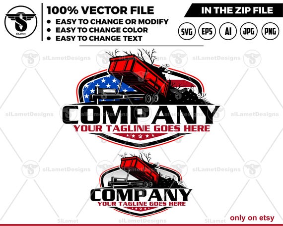 america Bumper Pull Dump Trailer logo - dump trailer logo, dump trailer logo , USA Dumpster Logo , dump rental logo