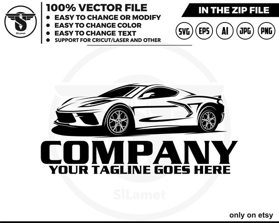 sport car logo, automotive logo, luxury car logo, car logo svg, automotive svg , corvette sport car , corvette for cricut , car dealer logo