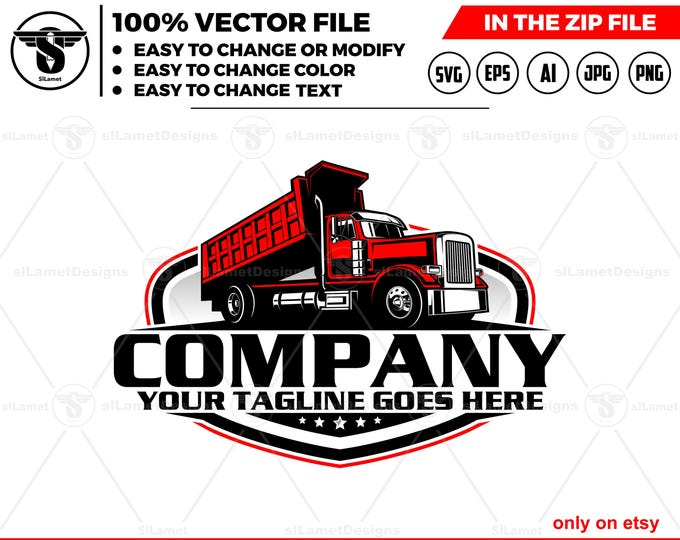 single axel dump truck Dump Truck Logo: American Trucking SVG, Industry Equipment