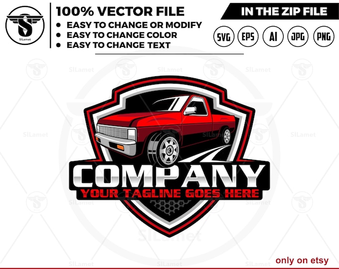 pickup logo - pickup truck svg - pickup truck Company Logo - pickup truck vector - slammed 1995 nissan d21 hardbody truck