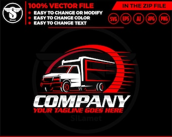 box truck logo - delevery truck logo template - Truck delevery svg