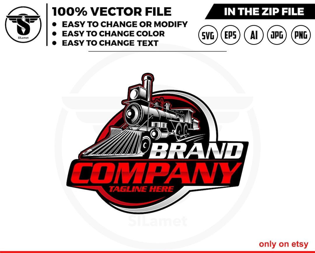 Vintage Train Logo SVG: Locomotive Graphic (digital Download) - Etsy UK