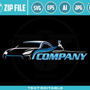 car painting logo, auto paint logo, car paint logo, paint body car logo, auto body paint logo, painting car logo, automotive logo SVG file