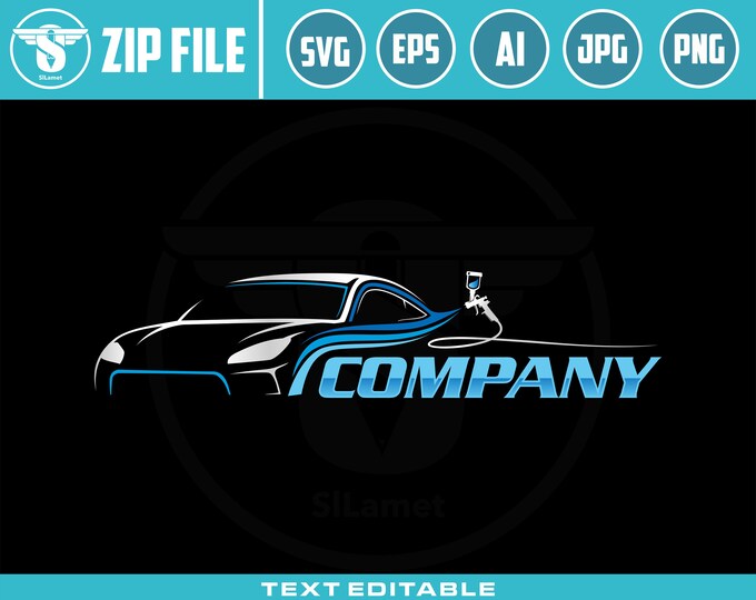 car painting logo, auto paint logo, car paint logo, paint body car logo, auto body paint logo, painting car logo, automotive logo SVG file