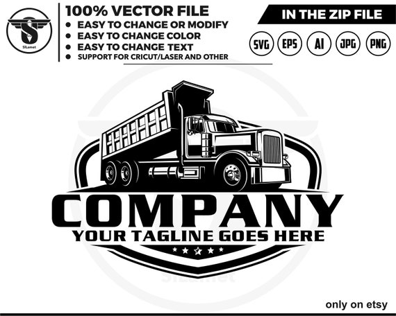 Dump Truck logo, Truck logo Svg, american dump truck logo, trucking logo, industry, heavy, machinery, industrial, equipment, construction