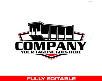 Roll Off Dumpster Logo: Junk Removal Waste Vector Designs (SVG, EPS, PNG)