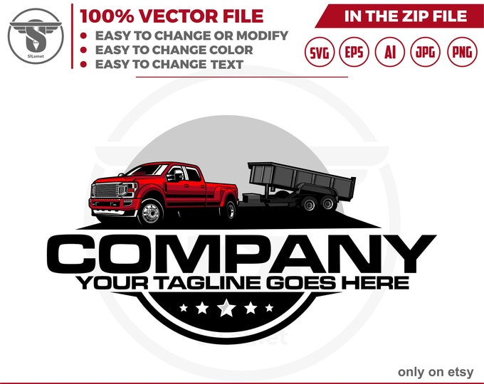 pickup dump trailer , dump trailer logo, pickup svg,trailer logo,trailer towing, logo,towing Company, Logo pickup, pickup ,  flatbed trailer