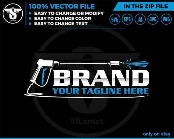 Pressure Wash logo - Wash House logo - house washing logo - wash logo - clean logo
