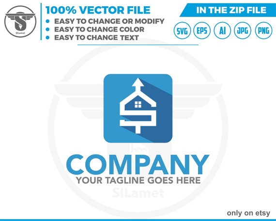 buying and selling houses logo - dolar house logo - money House Logo - Real Estate Logo - Logo Design Template - Real Estate Agent Logo,