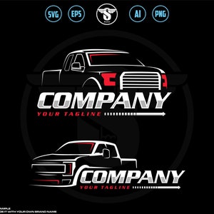 Pickup Truck Logo SVG: Line Art, Company Branding (Digital Download)