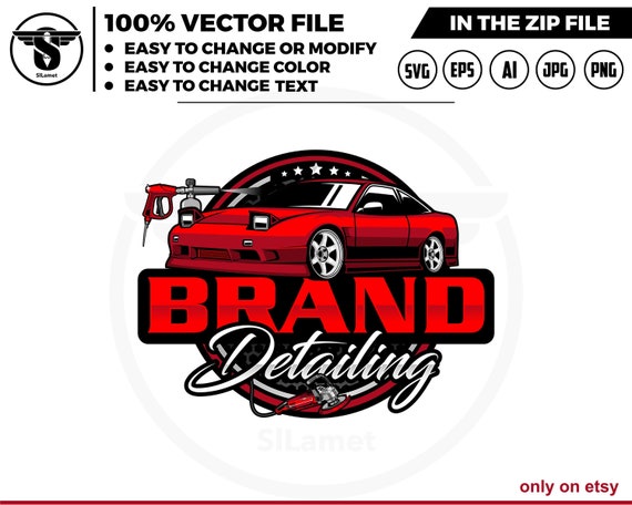 luxury cars auto detailing - sport car detailing logo template - Car Detailing Services logo - car wash logo