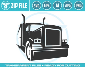Semi Truck Trailer SVG: Big Rig Vector  for cricut (Digital Download)