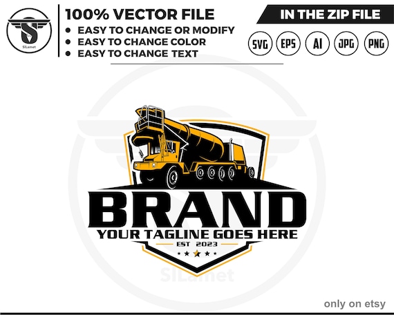 concrete truck logo,  discharge concrete truck, concrete truck svg, mixer truck logo