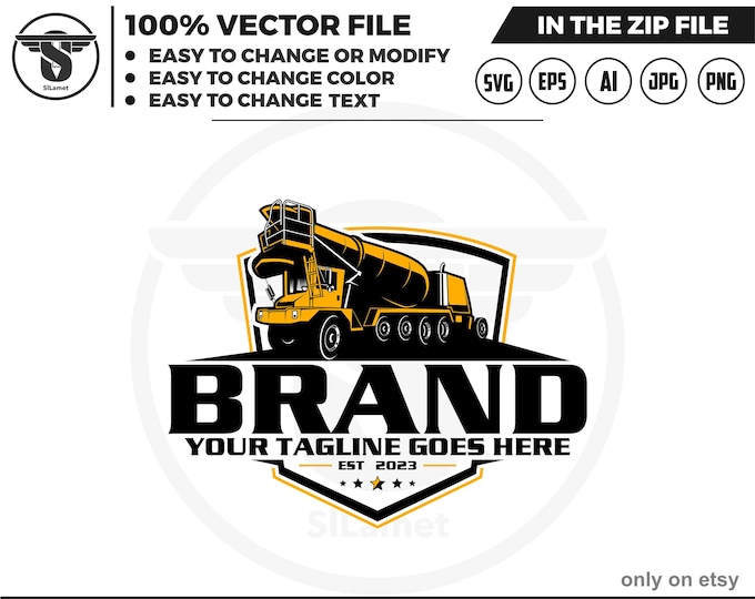 concrete truck logo,  discharge concrete truck, concrete truck svg, mixer truck logo