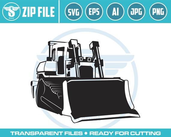 Bulldozer SVG, Heavy Equipment Svg, Bulldozer Clipart, Bulldozer Files for Cricut, Bulldozer Cut Files For Silhouette, Dxf, Png, Eps, Vector