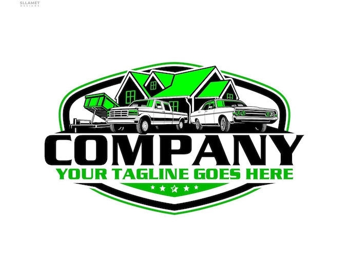 Home Improvement Logo: Editable Vector Design for Contractor & House Service Branding (SVG, EPS, PNG)