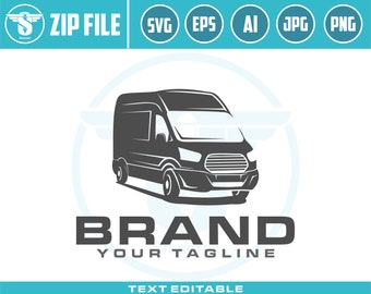 delivery van logo SVG, van car logo, Delivery logo, shipping logo, Cargo Delivery Van SVG, Moving Vehicle SVG, Delivery Van Truck Svg