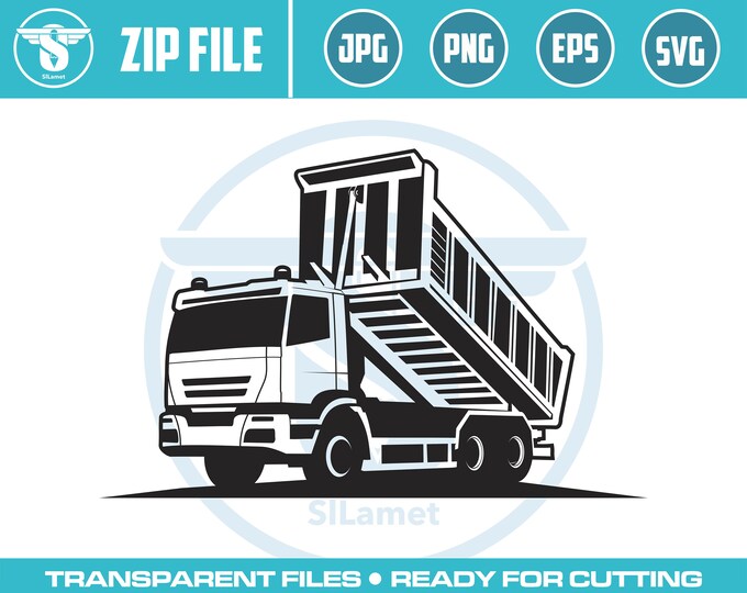 Dump Truck Svg, dump truck silhouette, Dump Truck vector, Dump truck transparent, Trucks Svg, Construction Clipart, Cricut Construction,