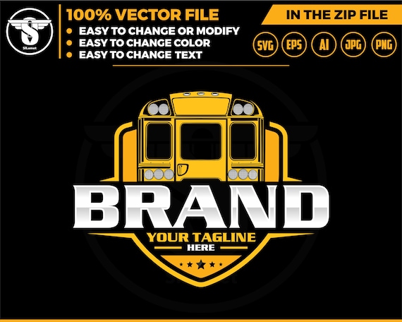 School bus back view logo