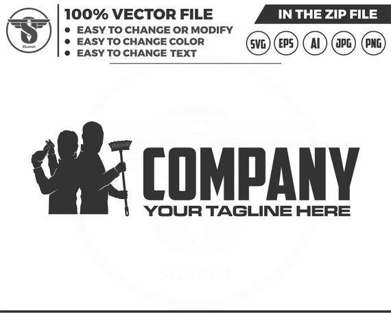 Man cleaning logo