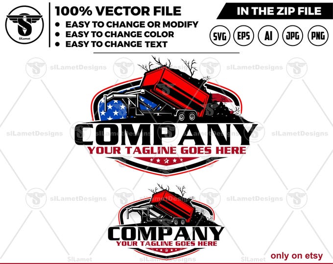 america gooseneck dump trailer logo - dump trailer logo, gooseneck dump trailer logo , USA Dumpster Logo , dump rental logo