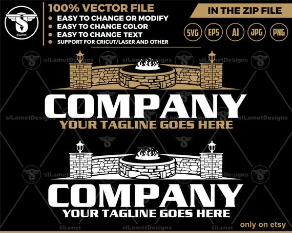 hardscaping fire pit logo - hardscaping logo - hardscaping service logo