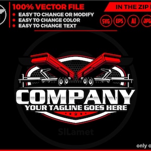 Bumper Pull Dump Trailer logo - dump trailer logo - trailer towing logo