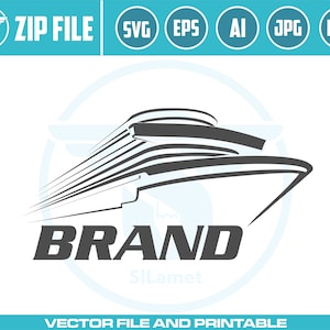 Cruise Ship logo svg, transport boats logo svg, Speed Boat logo Svg, Speedboat Svg, Motor Boat Svg, Yacht Luxury Water, passenger ship
