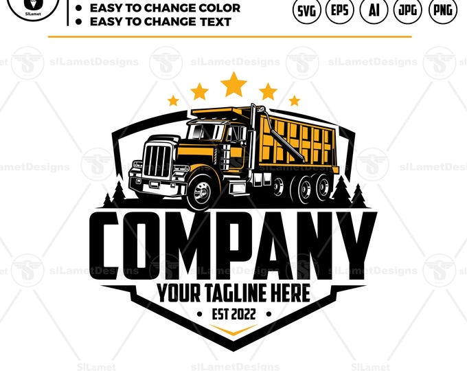 Dump Truck Logo: American Trucking SVG, Industry Equipment