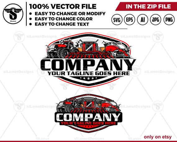Corn Farming Equipment Logo - Agricultural Vehicles logo - Heavy Farm Machine logo - big baler, case ih tractor  , combine harvester corn