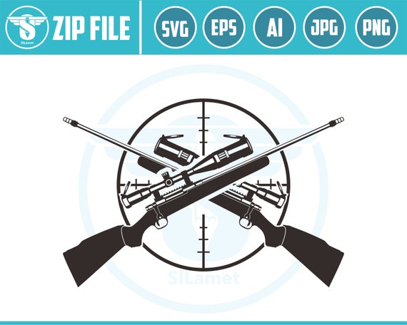 SNIPER RIFLE SVG - target Svg, Rifle Svg File, Deer Hunting Svg, Cricut Rifle Svg, Rifle Cut File, Sniper Rifle Svg, Wildlife Svg