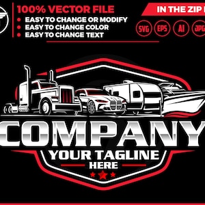 RV ロゴ、車両保管ロゴ、トラック、ボート、車、公共交通機関ロゴ輸送、輸送ボート ロゴ SVG、スピード ボート ロゴ SVG、スピード ボート