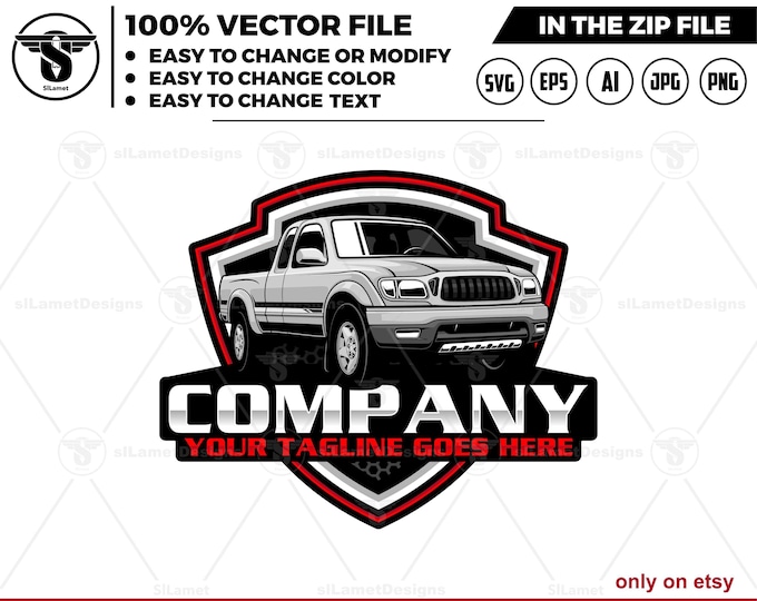 pickup logo - pickup truck svg - pickup truck Company Logo - pickup truck vector - 2004 Toyota Tacoma Xtracab SR5 TRD V6 4x4