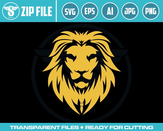 Lion svg,Lion head svg, Lion gold, Instant Download,SVG, PNG, EPS, dxf, jpg digital download Image Cut File for Cricut Silhouette
