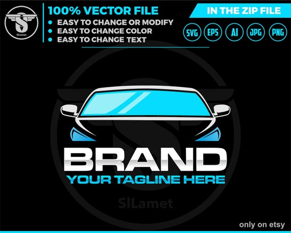 auto glass logo - automotive log - car logo - dealer car logo - car wash logo - auto detailing logo