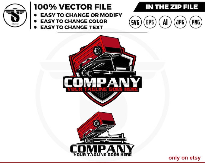dump trailer logo, trailer towing logo, truck pickup logo svg, towing Company Logo, pickup truck outline, pickup truck dump