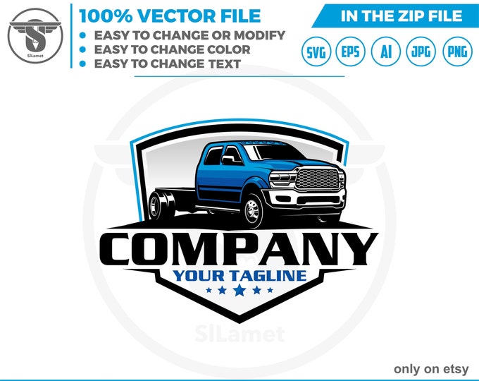 ram 3500 cab chasis  - pickup trailer - pickupsvg, pickup towing - trailer towing logo