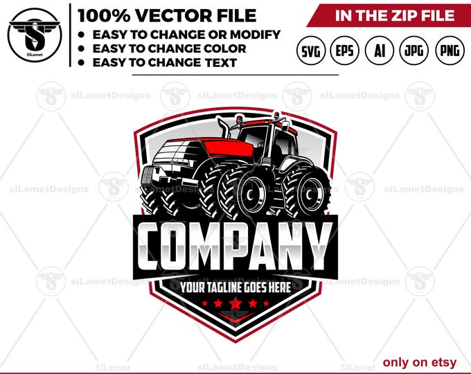 Case IH Tractor Logo - Farm Tractor Logo - Red Tractor logo - Agricultural Vehicle logo - Farming Equipment logo