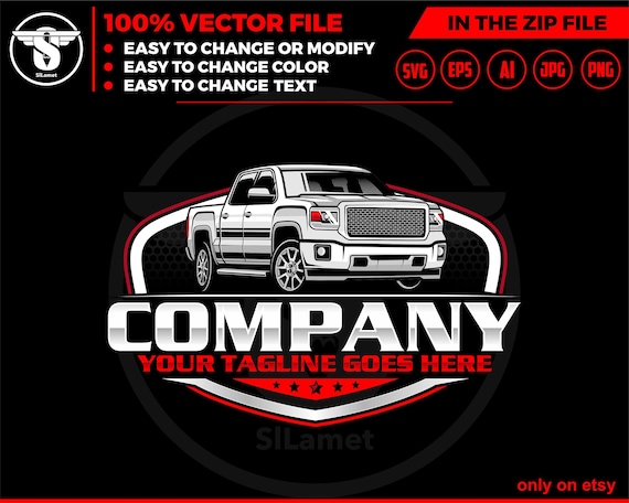 GMC truck logo - pickup truck logo template - 2014 GMC Sierra 1500 Denali