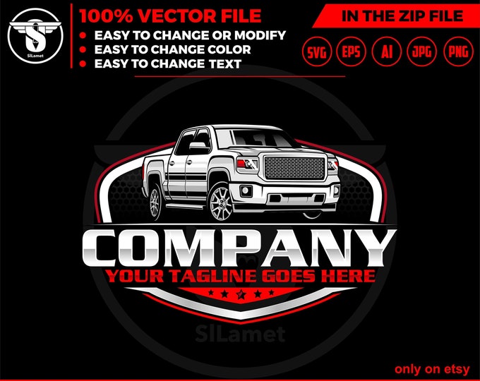 GMC truck logo - pickup truck logo template - 2014 GMC Sierra 1500 Denali