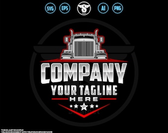 Trucking Company Logo SVG: Semi Truck Brand Design (Digital Download)
