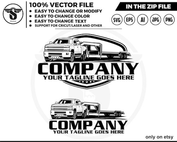 hotshot services logo - hotshot logo - pickup flatbed trailer logo - pickup and flatbed trailer logo, 2015 Chevrolet 3500HD Duramax dually