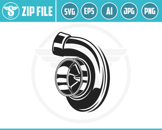 turbo silhouette SVG, turbo SVG, Turbo Power Svg, Turbo Charger Engine Car Svg, Turbo Charger Mechanic Engine Svg, Turbo Sticker Svg Cutting