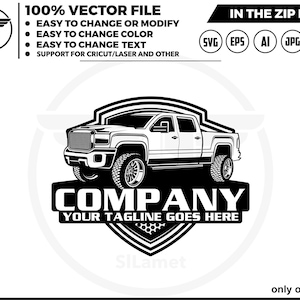 GMC truck logo - pickup truck logo template - 2014 GMC Sierra 1500 Denali - gmc cricut - gmc cuting - gmc silhouette